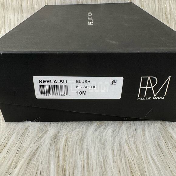 NEW Pelle Mode Womens Neela Blush Kid Suede Leather Platform Strappy Heels 10 - Picture 9 of 9